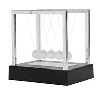 OVAQUIXI Culla Luminosa di Newton, Giocattolo Fisico da Tavolo con Sfera a Pendolo a Movimento Perpetuo, Struttura in ABS e Vetro, 5,9 X 4,4 X 5,8 Pollici, Colore, Educativo e Antistress,