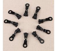 OVAQUIXI Cursori per Cerniera da 20 Pezzi, Sostituzione Cerniera in Lega con Opzioni di Colore Bianco Liscia per Borse per Vestiti (BLACK)