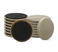 OVAQUIXI Cursori per Mobili da 16 Pezzi, Cuscinetti Rotondi in Schiuma EVA da 3,5 Pollici per Spostare Mobili Pesanti su Moquette, Pavimenti in Legno e Piastrelle, con Finitura Liscia per (BROWN)