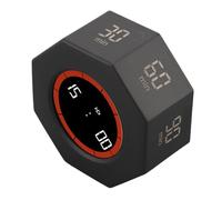 OVAQUIXI di produttività con Timer Timer Ricaricabile Dal Design Minimalista per Imparare a Lavorare su Compiti Specifici, Materiale ABS Compatto (BLACK)