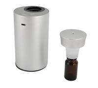 OVAQUIXI Diffusore di Olio Essenziale Portatile Piccolo e Silenzioso a Batteria per la Decorazione Interna Dell'auto in Lega di Alluminio (SILVER)