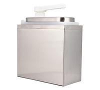 OVAQUIXI Dispenser per Salse, Pompa per Condimenti da in Acciaio Inossidabile e Plastica PP con capacità di Stampa di 35 Ml, Design Rimovibile e Lavabile per la Caffetteria (2L con base)