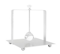 OVAQUIXI Dispenser Quadrato Moderno per Tovaglioli, Design con Maniglia di Sollevamento, Materiale in Ferro, Elegante Contenitore per Bar, Sala da tè, Hotel, Ufficio, Portatovaglioli (SILVER)