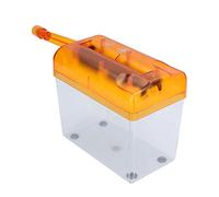 OVAQUIXI Distruggidocumenti Manuale, Formato A6, Struttura in ABS e Silicone, capacità di 2 Fogli, Taglio a Strisce, 8,1 X 3,9 X 5,5 Pollici, Scatola Trasparente per Casa e Ufficio (ORANGE)