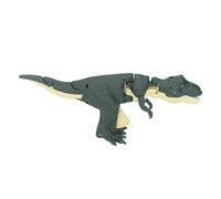 OVAQUIXI Divertente Dinosauro Elettrico, Giocattolo Realistico Che Scuote la Testa, Costruzione in ABS a Batteria per Bambini (GREEN)