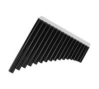OVAQUIXI Flauto di Pan con Chiave C, Materiale ABS Resistente, Suono Straordinario per Principianti e Personale Docente, Tubi Misura 18, Borsa per il Trasporto Inclusa (BLACK)
