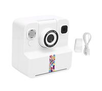 OVAQUIXI Fotocamera con Stampa Istantanea Fotocamera Digitale per Bambini con Zoom 16x Schermo da 2,4 Pollici Video 1080P 5 Stampe a Colori 22 Fotogrammi 4 Effetti Specchio