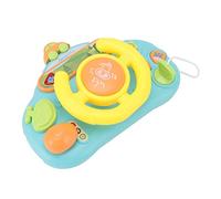 OVAQUIXI Giocattolo Simulato del Volante con Effetti Sonori Musicali, Rotazione, Giocattolo di Guida Educativo per Chi Gioca Al Simulatore di Guida (GREEN)