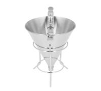 OVAQUIXI Imbuto da Forno Professionale in Acciaio Inossidabile, Strumento per Decorare Torte per la Domestica, con Supporto, 1 Set di Imbuti