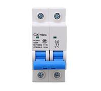 OVAQUIXI Interruttore Automatico CC Fotovoltaico, Interruttore Automatico CC PV PP 2P DC250V 4KA, Protezione da Sovraccarico e Cortocircuito, Montaggio a Pannello Modulare per Sistemi Solari Case