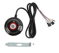 OVAQUIXI INTERRUTTORE DI ALIMENTAZIONE PER PC, INTERRUTTORE DI ALIMENTAZIONE PER COMPUTER DESKTOP RESISTENTE IN ABS, SOSTITUZIONE PLUG & PLAY PER INTERNET CAFE E USO DOMESTICO (2USB+AUDIO)