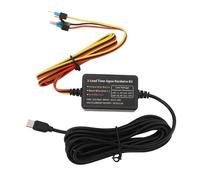 OVAQUIXI Kit Cavo Rigido per Dash Cam Tipo C, Regolatore di Tensione ABS, Alimentatore Stabile per Dash Cam e Dispositivi GPS, Cavo da 3,2 M per Cablaggio Veicolo