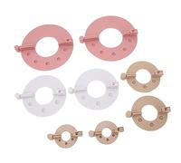 OVAQUIXI Kit per Creare Pompon, Durevole per Lavorare a Maglia Palline di Lanugine per Progetti a Maglia, 8 Pezzi, Creatore di Pompon per Principianti Ed Esperti