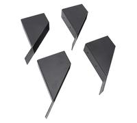 OVAQUIXI Kit Staffa per Pergola, Materiale Zincato con Foro di Drenaggio per Pergole, Gazebo, Cabine, Cortili, Garage, Staffa di Supporto Angolare Verniciata a Polvere Nera