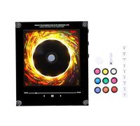 OVAQUIXI Lettore Musicale NFC con Disco Rotante Magnetico | Disco Rotante, Tocca i Chip NFC per Cambiare Brano, 9 Dischi Inclusi, 600 MAh Ricaricabile, ABS e Acrilico, 4,37x5,08x2,36