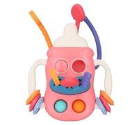 OVAQUIXI Massaggiagengive Sensoriale per Bottiglia con Corda per Neonati Materiale in Silicone Resistente Ideale per Bambini