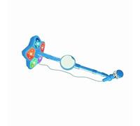 OVAQUIXI Microfono per Bambini con Supporto e Luci in Plastica Blu Leggera per Canti e Spettacoli di Bambini