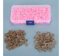 OVAQUIXI Nasi di Sicurezza in Plastica per Fare Bambole, 100 Pezzi Neri a | Nasi per Bambole a Forma di Fagiolo per Giocattoli di Peluche, Riparazione di Orsi e Animali di Peluche, Include