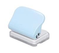 OVAQUIXI Perforatore di Carta a 9 Fori, Struttura in Metallo e ABS, 2,8x2,1x2,5 Pollici, Design Portatile Manuale con Righello per Documenti A5 A6 (#11)