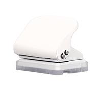 OVAQUIXI Perforatore di Carta a 9 Fori, Struttura in Metallo e ABS, 2,8x2,1x2,5 Pollici, Design Portatile Manuale con Righello per Documenti A5 A6 (#12)