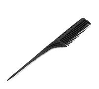 OVAQUIXI Pettine per Capelli, Design dei Denti del Pettine a 3 File con Impugnatura Antiscivolo, Sollevamento dei Capelli a Coda Appuntita, per L'uso in Salone di Modellistica per (BLACK)