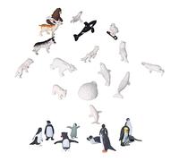 OVAQUIXI Pinguino Orso Balena Figure Alta Simulazione Realistico Modello Animale Giocattolo per Bambini Set Decorazione Educativa per Feste in Plastica