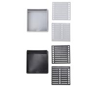 OVAQUIXI Porta Foglietti Adesivi, Dispenser Multifunzionale di Materiale Premium con Modelli per Scrivania di Ufficio, Scuola, Studente, Insegnante, Collega, 2 Bloc Notes Autoadesivi per Dimensioni