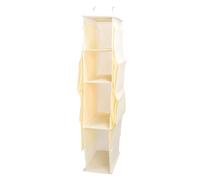 OVAQUIXI Portaborse Sospeso a 4 Strati, Organizer per Armadi con Protezione Antipolvere, per Borse e Accessori (Beige)