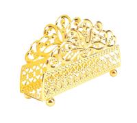 OVAQUIXI Portatovaglioli in Ferro Vintage, Dispenser di Asciugamani di Carta Dorata, 5,51x3,35x1,34 Pollici, Elegante Decorazione da Tavolo per Sala da Pranzo, Ristorante