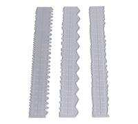 OVAQUIXI Righello con Bordo Irregolare, Strumento per la Creazione di Carte in Rilievo in Acciaio Al Carbonio per Decorazioni Attraenti con Semplici Caratteristiche Fai da Te 3 Pezzi