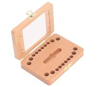 OVAQUIXI Scatola per i Ricordi dei Denti da Latte in Legno, Supporto Compatto e Sicuro per Conservare i Primi Denti dei Bambini, Materiale in Legno di Pino per Ragazzi e Ragazze