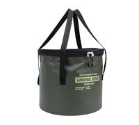 OVAQUIXI Secchio Pieghevole, Contenitore per L'acqua Pieghevole Portatile con Funzione di Scarico, per il Lavaggio dei Piatti del Barbecue da Pesca in Campeggio All'aperto (OD Verde)