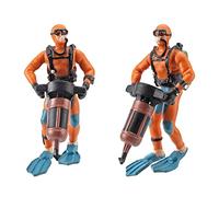 OVAQUIXI Set di 4 Mini Statuette Subacquee per Avventure Sottomarine, Modellini di Sub in PVC Dipinti a Mano per Bambini, Giocattoli Educativi per diorami. (figura)
