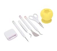 OVAQUIXI Set di 7 Strumenti per Diserbo in Vinile, Kit di Strumenti per Scrapbooking, Rimozione Precisa dei Detriti, Incisione Fai da Te per il Taglio della Carta (YELLOW)