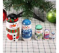 OVAQUIXI Set di Bambole Nidificanti Natalizie, Decorazione Matrioska