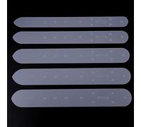 OVAQUIXI Set di Modelli in Pelle PVC Traslucido Durevole, 5 Pezzi, Fori per Fibbie per Cinture, Strumento di Creazione per Lavoratori della Pelle e Appassionati di Fai da Te