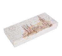 OVAQUIXI Set di Penne a Immersione in bambù Naturale, Kit da Disegno Calligrafico Vintage da 5 Pezzi con Confezione Regalo per Schizzi e Scrittura (set di pennini tondi)