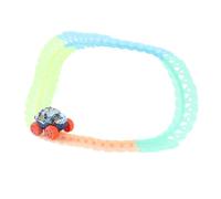 OVAQUIXI Set di Piste Intercambiabili Flessibili per Auto da Corsa Che Si Illuminano Al Buio, Giocattolo Sicuro e Durevole per Bambini Dai 3 Anni in su (56PCS)