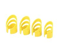 OVAQUIXI Set di Plettri per Chitarra per un Maggiore Comfort di Gioco, Protezioni Ergonomiche per le Punte delle Dita per Chitarra Elettrica, 4 Pezzi S, M, L, XL (YELLOW)