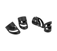 OVAQUIXI Set di Plettri per Chitarra per un Maggiore Comfort di Gioco, Protezioni Ergonomiche per le Punte delle Dita per Chitarra Elettrica, 4 Pezzi S, M, L, XL (BLACK)