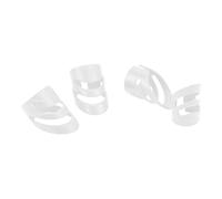 OVAQUIXI Set di Plettri per Chitarra per un Maggiore Comfort di Gioco, Protezioni Ergonomiche per le Punte delle Dita per Chitarra Elettrica, 4 Pezzi S, M, L, XL (WHITE)