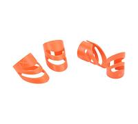 OVAQUIXI Set di Plettri per Chitarra per un Maggiore Comfort di Gioco, Protezioni Ergonomiche per le Punte delle Dita per Chitarra Elettrica, 4 Pezzi S, M, L, XL (rosso)