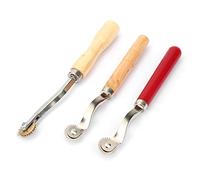 OVAQUIXI Set di Ruote da Cucito da 3 Pezzi per Impunture con Ago Affilato e Manico in Legno, Ideali per Copiare Disegni o Segni di Allineamento, Perfetti per Lavori Artigianali in Pelle e Tessuto