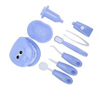 OVAQUIXI Set di Strumenti da Dentista per Bambini per Giochi di Ruolo e Apprendimento - 9 Pezzi per Bambini Che Fingono di Giocare con il Modello del Dente per il Controllo del Dentista (PURPLE)