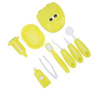 OVAQUIXI Set di Strumenti da Dentista per Bambini per Giochi di Ruolo e Apprendimento - 9 Pezzi per Bambini Che Fingono di Giocare con il Modello del Dente per il Controllo del Dentista (YELLOW)