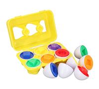 OVAQUIXI Set di Uova Colorate Abbinate per Riconoscere la Forma e Il Colore dei Bambini, Pasqua, Incoraggia L'immaginazione e Il Pensiero Logico, Materiale Plastico Resistente, Ideale per Feste di
