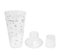 OVAQUIXI Shaker per Cocktail con Bilancia e Coperchio con Filtro per Miscelazione da Mixer per Bevande in Plastica per PC da 25 Cm