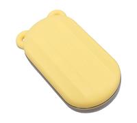 OVAQUIXI Stampi per Cubetti di Ghiaccio in Silicone con Coperchio e Scatola, Set da 6 Mini Stampi per Congelamento Rapido e Rilascio Facile, Design Compatto Impilabile per Piccoli (YELLOW)
