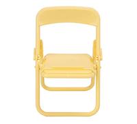 OVAQUIXI Supporto Pieghevole per Telefono TPR, Supporto Portatile per Guardare Video Leggere, modalità Ritratto Paesaggio con Design a Forma di Sgabello Compatto (YELLOW)