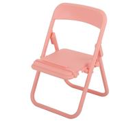 OVAQUIXI Supporto Pieghevole per Telefono TPR, Supporto Portatile per Guardare Video Leggere, modalità Ritratto Paesaggio con Design a Forma di Sgabello Compatto (PINK)